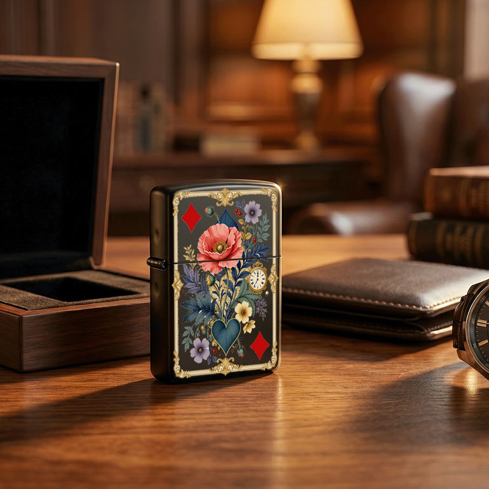 Vintage Collectible Playing Cards - Винтажная зажигалка с декоративным дизайном и