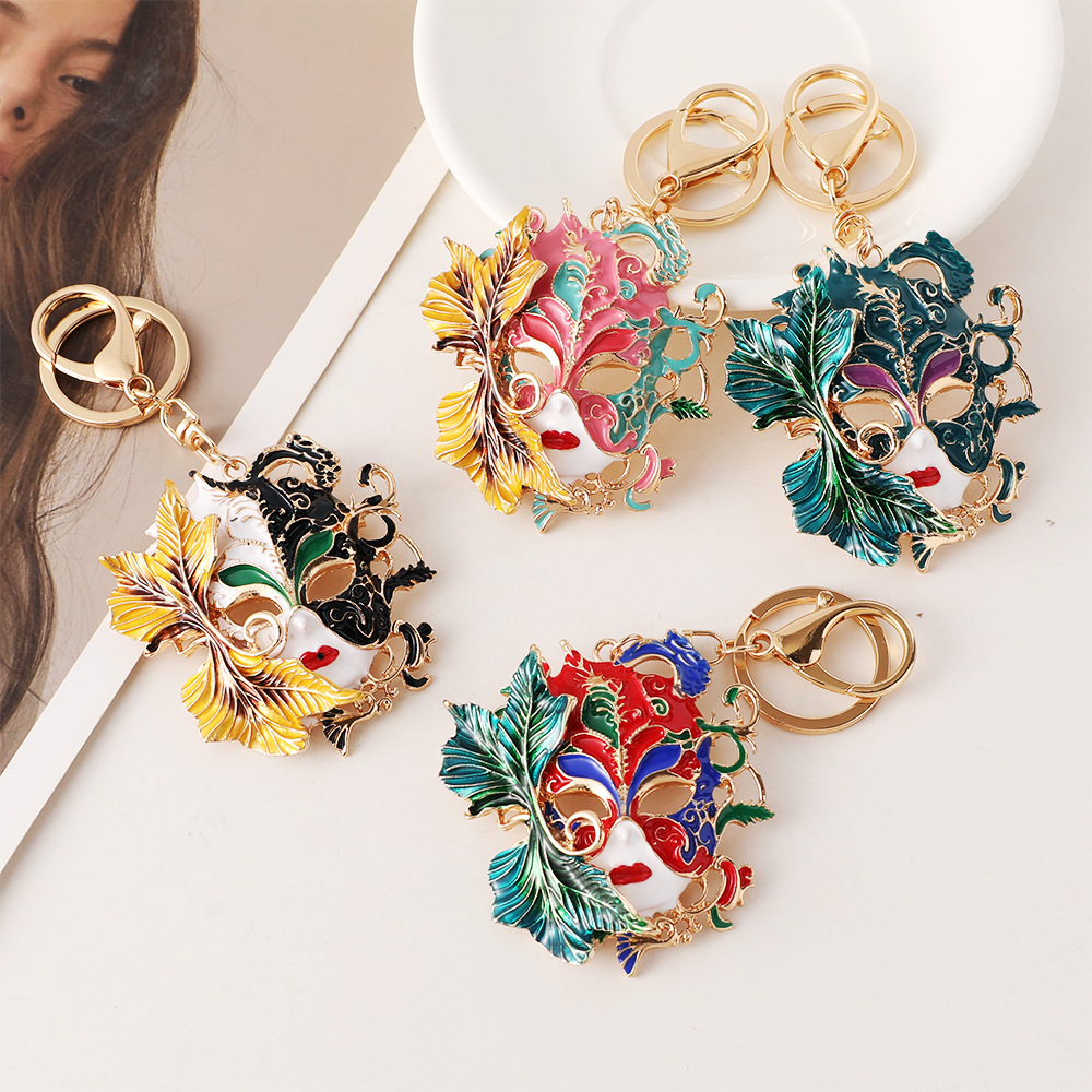 Vintage Collectible Accessories - Венецианский карнавал, золотая маска, брелок в