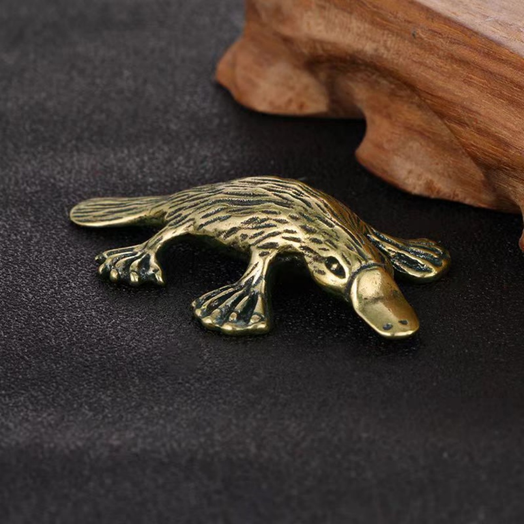 Vintage Collectible Ornaments - Винтажная латунная фигурка Platypus, украшение в
