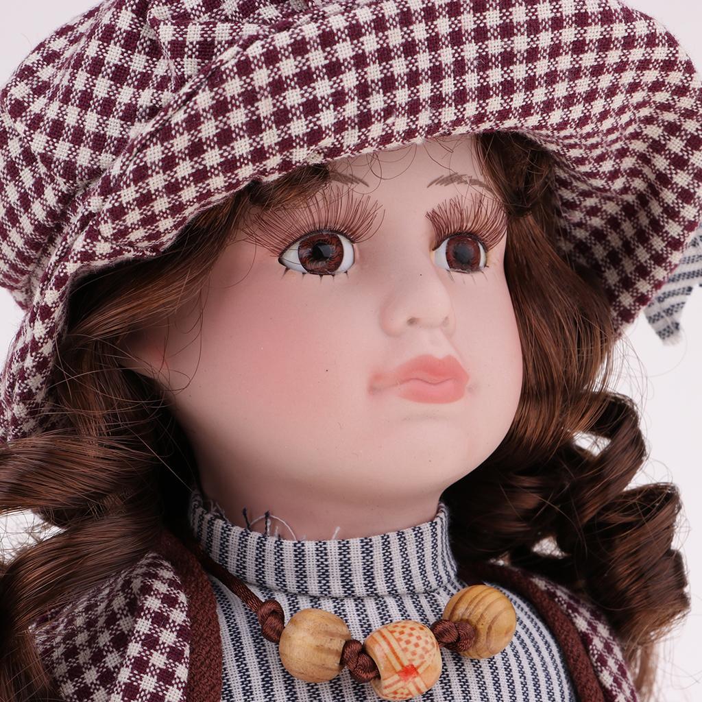 Vintage Collectible Porcelain Dolls - Керамическая фарфоровая кукла в винтажной шляпке,