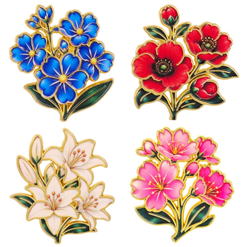 Vintage Item - Милая винтажная цветная эмалевая брошь с