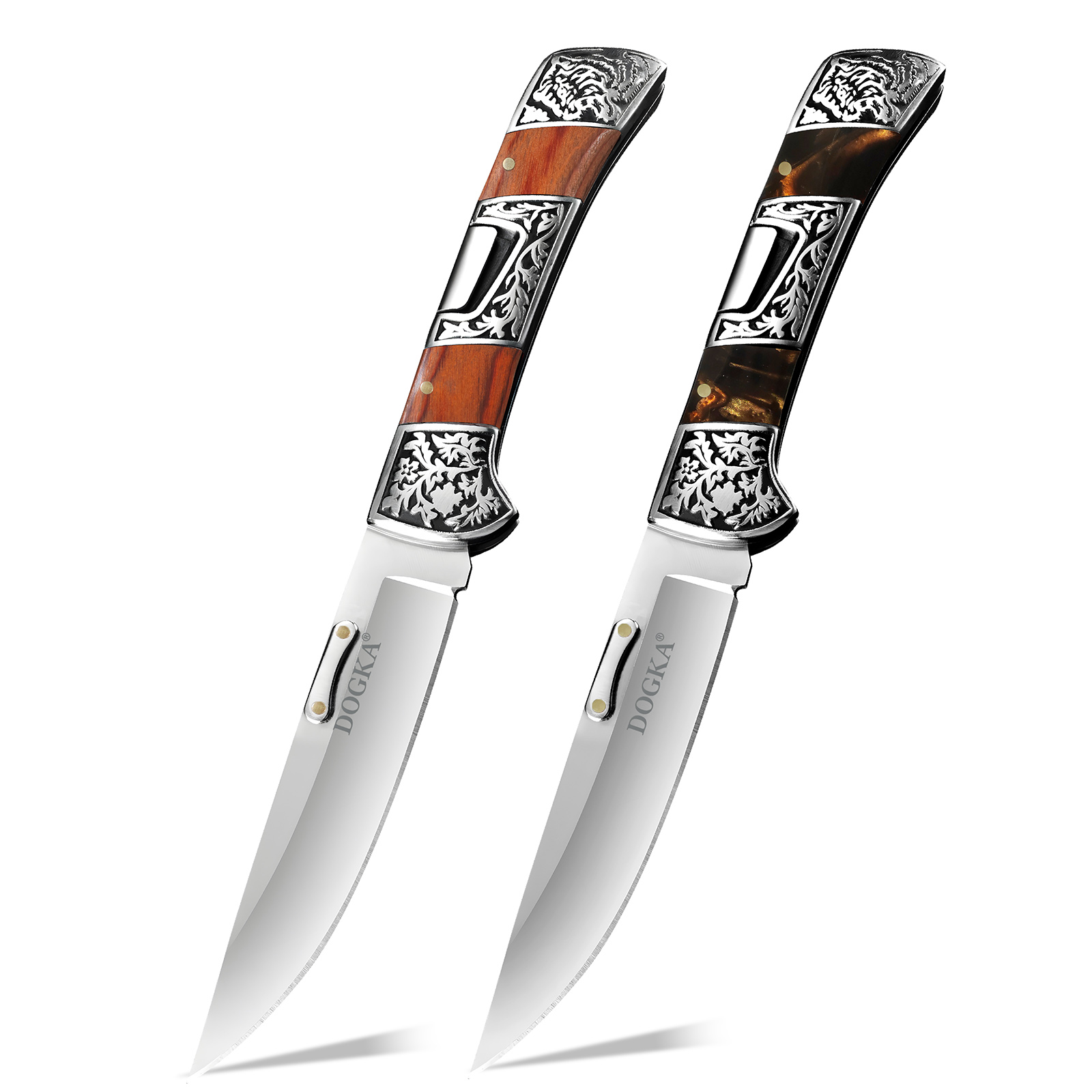 Vintage Collectible Knives - Винтажный складной карманный нож с гравировкой,