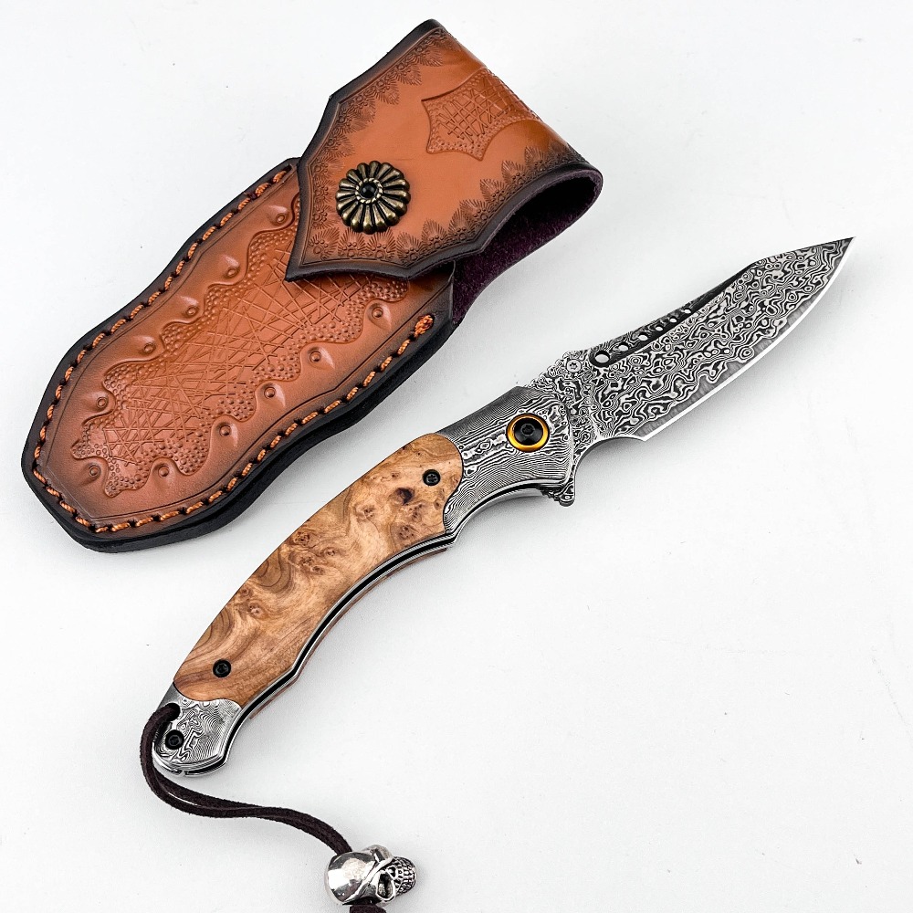 Складной нож с дамасским узоро – обзор и цена Vintage Collectible Knives