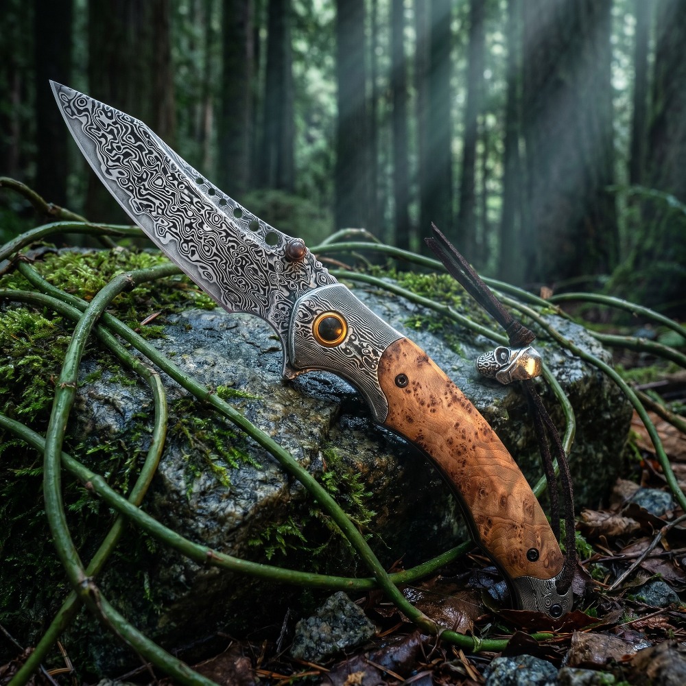 Складной нож с дамасским узоро – обзор и цена Vintage Collectible Knives